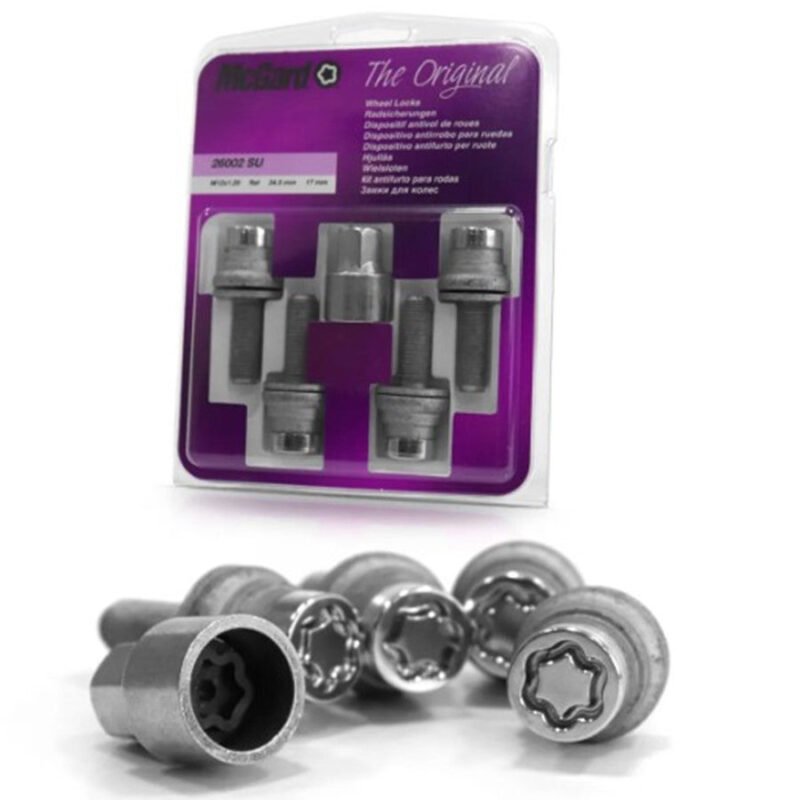 Antifurto Per Ruote McGard 26002 SUB - Bullone Di Sicurezza M12x1.25 Per Auto, Colore Nero